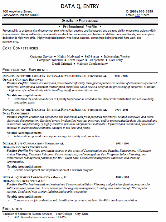 Data Entry Resume Sample, Free Resume Template, Professional Data Entry